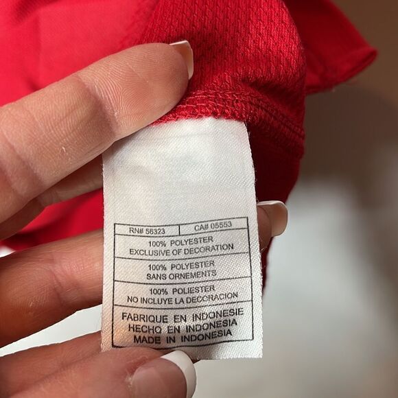 Nike Fit Men’s V-Neck Red/Grey Short Sleeve Shirt. Size Large. - Picture 9 of 10